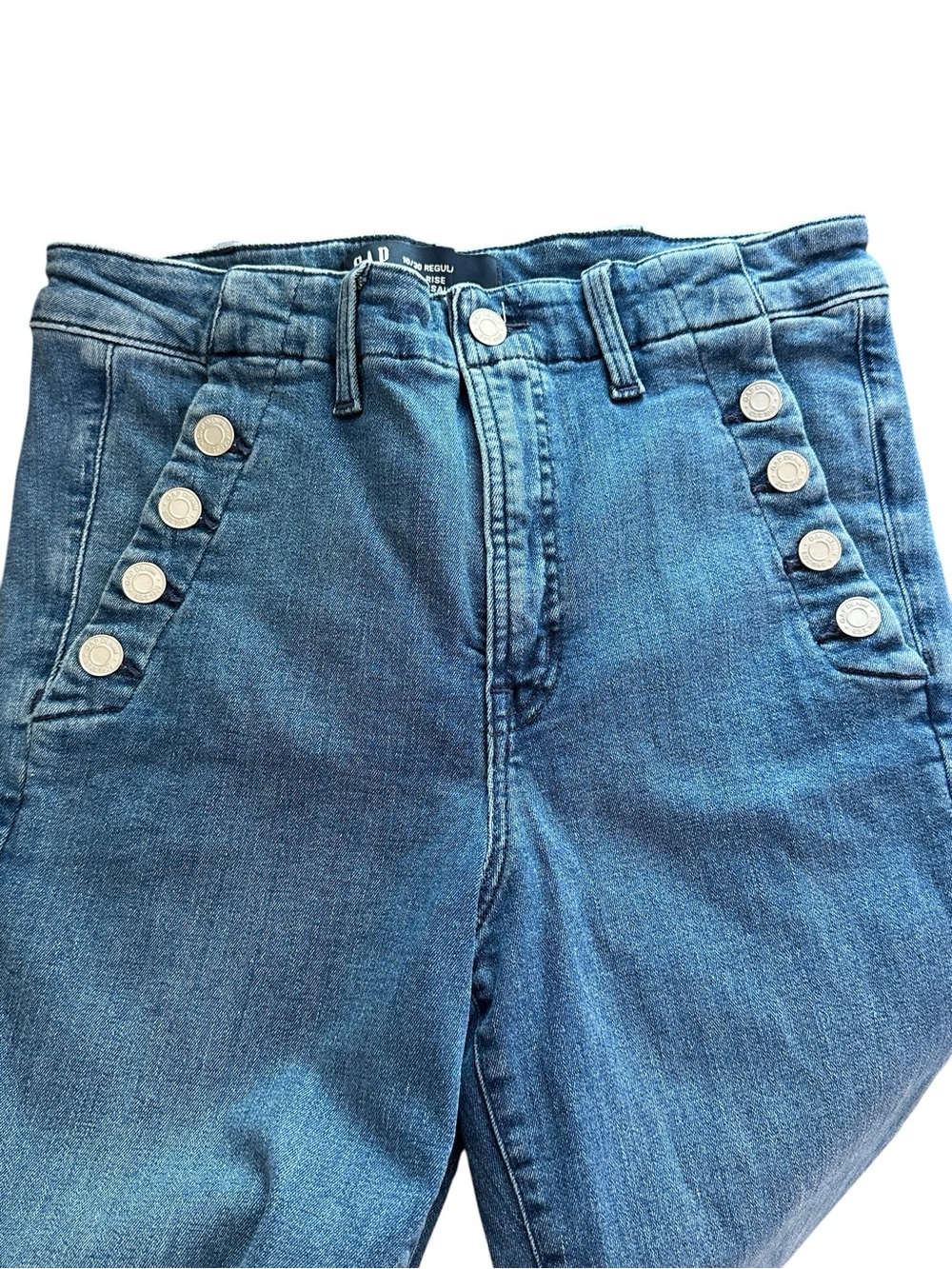 GAP high rise denim leggings with button pockets 10/30 - Picture 4 of 6